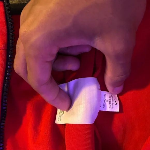 Nike Red Zip-Up Hoodie